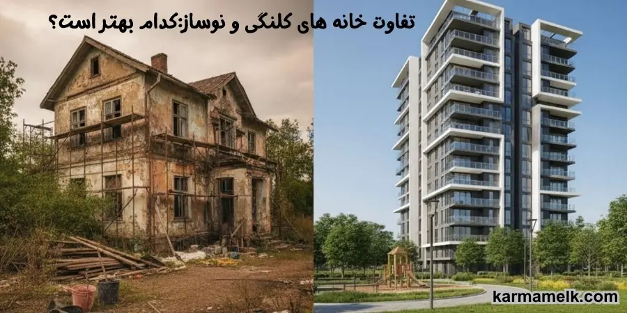 تفاوت خانه های کلنگی و نوساز:کدام بهتر است؟