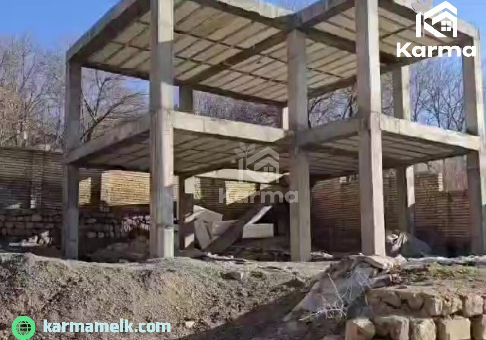 زمین ۲۶۵ متری با اسکلت اجرا شده و ویو ابدی